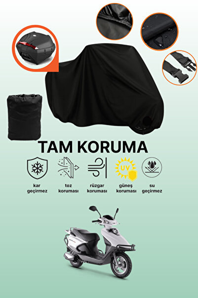 dokaca Black Rear Bag Compatible Rks Rocca 100 Max Compatible Motorcycle Tarp...
