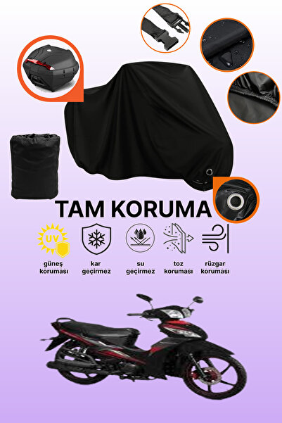 dokaca غطاء دراجة نارية متوافق مع Kuba SJ100-16D، غطاء واقي أسود متوافق مع حق...
