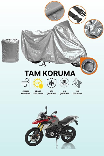 dokaca غطاء محرك متوافق مع BMW G 310 GS، غطاء واقي متوافق مع اللون الرمادي