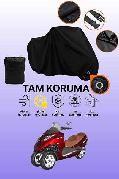 dokaca Black Lock Compatible Yuki Yb250Zkt Optimus Compatible Motorcycle Tarp...