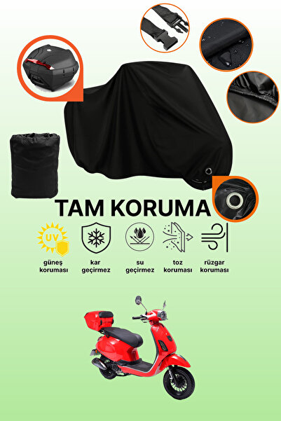 dokaca Black Lock and Tail Bag Compatible Rks Azure 50 Pro Compatible Motorcy...
