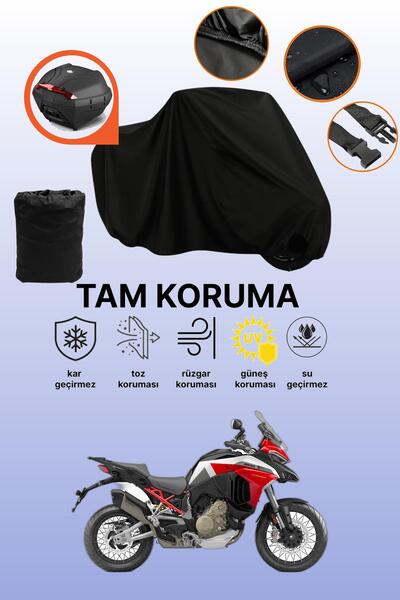 dokaca حقيبة خلفية سوداء متوافقة مع دراجة دوكاتي مولتيسترادا V4 S الرياضية، غ...