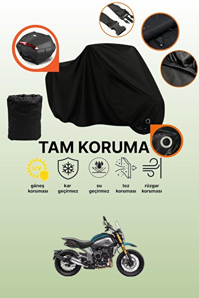 dokaca حقيبة خلفية سوداء وقماش متوافق مع دراجة نارية CFmoto 700CL-X ADV