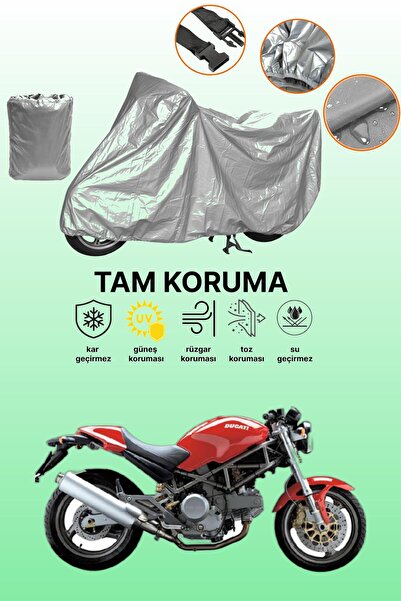 dokaca غطاء دراجة نارية متوافق مع دراجة دوكاتي مونستر 620ie باللون الرمادي، غ...