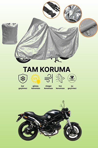 dokaca غطاء دراجة نارية رمادي اللون متوافق مع دوكاتي مونستر 695، غطاء واقي، غ...