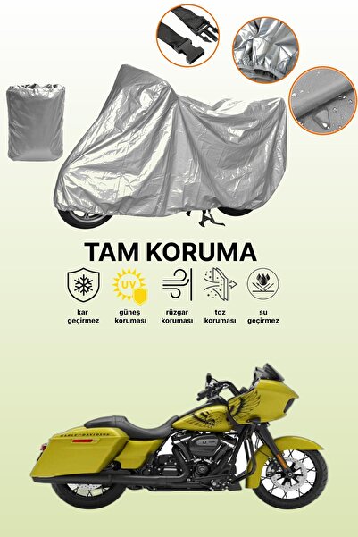 dokaca غطاء دراجة نارية رمادي اللون متوافق مع هارلي-ديفيدسون رود جلايد إس تي،...