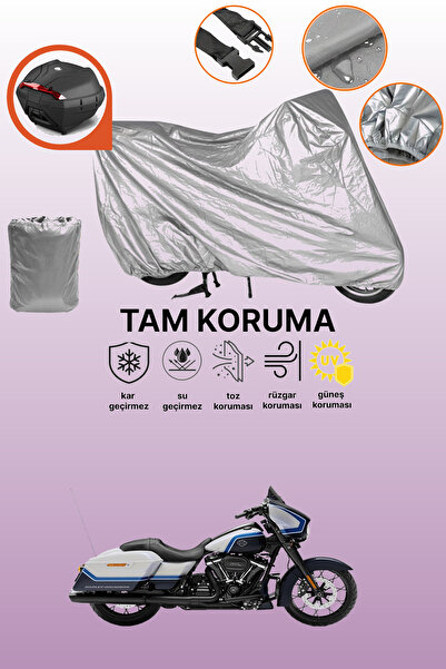 dokaca حقيبة خلفية رمادية متوافقة مع غطاء المحرك المتوافق مع هارلي ديفيدسون س...