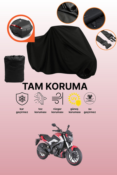 dokaca حقيبة خلفية سوداء متوافقة مع Bajaj Dominar 250 D، غطاء دراجة نارية متو...