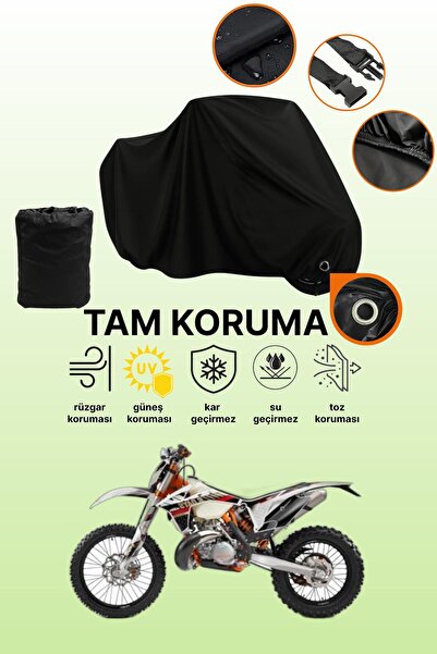 dokaca غطاء دراجة نارية متوافق مع KTM 300 EXC Six Days، غطاء واقي أسود اللون