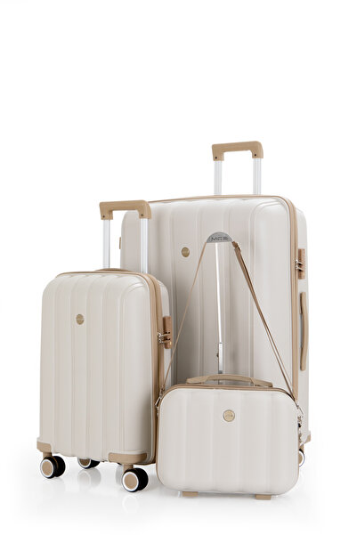 MÇS Mçs Polipropilen 3'lü Valiz Seti Büyük & Kabin & Makyaj V305