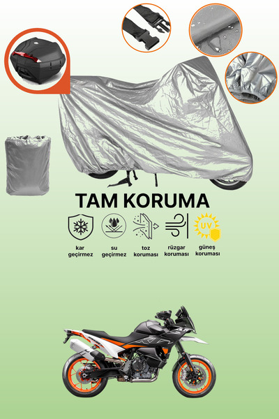 dokaca حقيبة خلفية رمادية متوافقة مع KTM 890 SMT، غطاء واقي للدراجة النارية