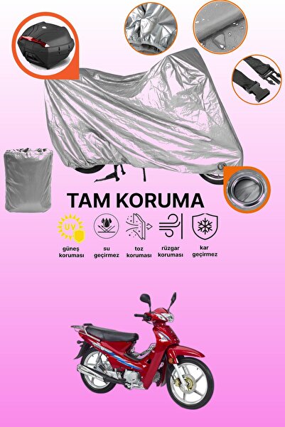 dokaca Gray Lock and Rear Bag Compatible Kanuni Cup 100 S Compatible Motorcyc...