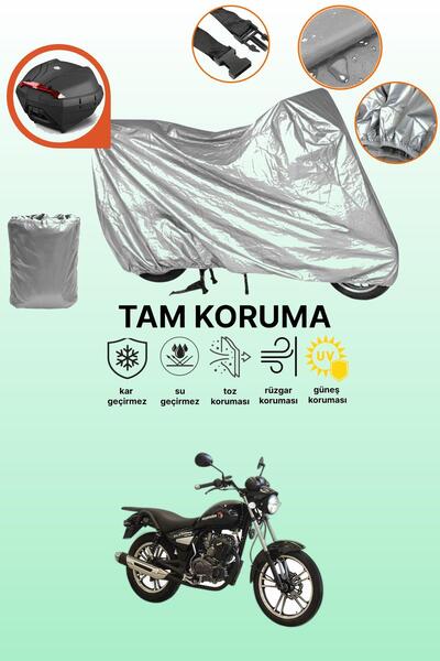 dokaca Gray Rear Bag Compatible with Asya Elegant 150 Compatible Motorcycle C...