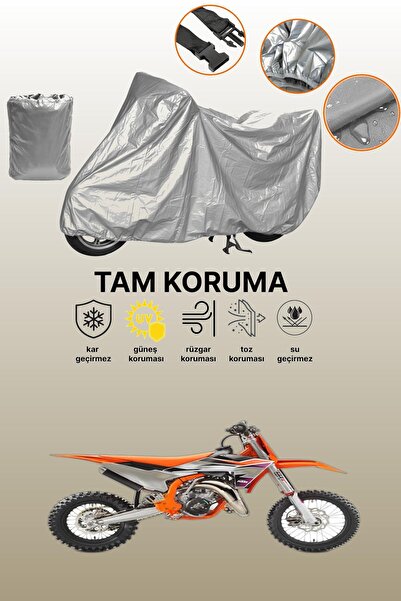 dokaca غطاء دراجة نارية رمادي متوافق مع KTM 65 SX، غطاء واقي، غطاء للمحرك