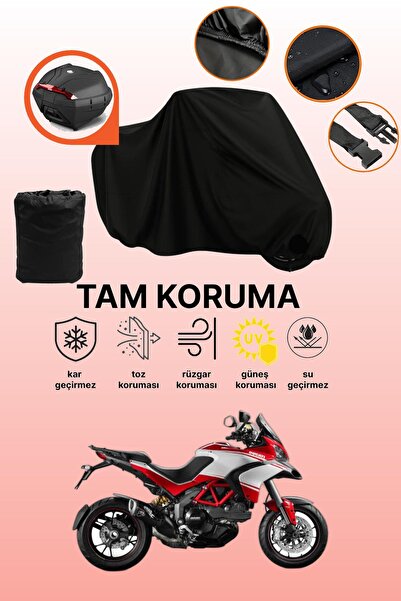 dokaca حقيبة خلفية سوداء متوافقة مع دراجة نارية دوكاتي مولتيسترادا 1200 بايكس بييك، غطاء واقي