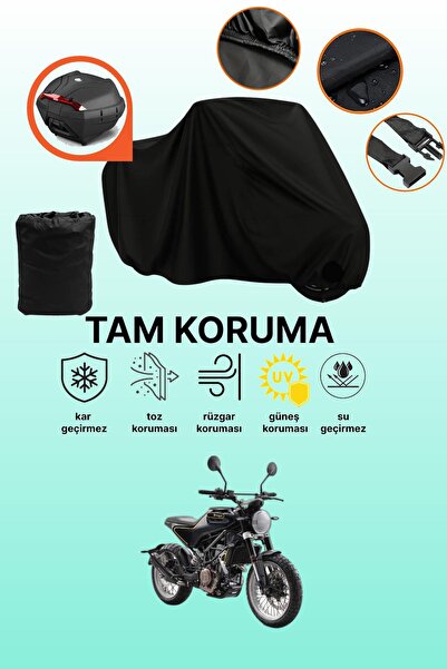 dokaca Black Rear Bag Compatible Husqvarna Svartpilen 401 Compatible Motorcyc...