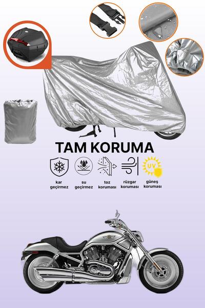 dokaca حقيبة خلفية رمادية متوافقة مع قماش المحرك المتوافق مع هارلي ديفيدسون V...