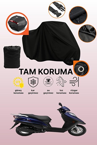 dokaca Black Lock and Tail Bag Compatible Haojin Sunny 125t Compatible Motorc...