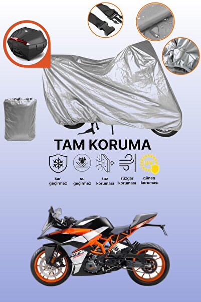 dokaca حقيبة خلفية رمادية متوافقة مع KTM 390 RC، غطاء واقي للدراجة النارية