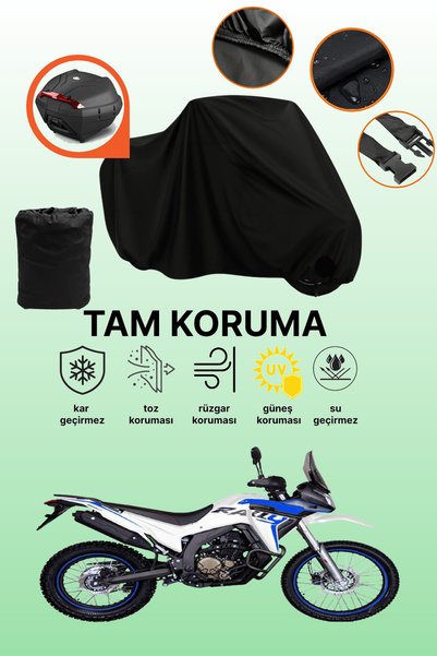 dokaca Black Rear Bag Compatible with Voge 300 Rally Compatible Motorcycle Ca...