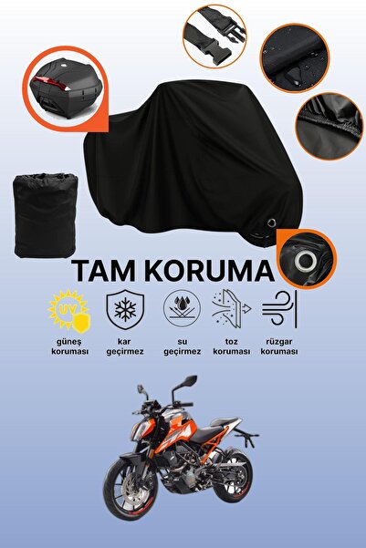 dokaca حقيبة خلفية سوداء متوافقة مع KTM 125 Duke، غطاء دراجة نارية متوافق، غط...