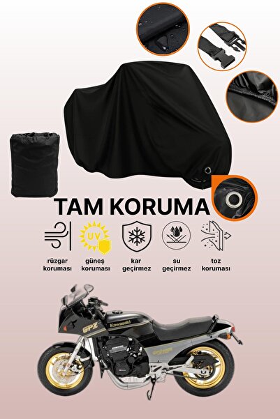 dokaca غطاء دراجة نارية متوافق مع Kawasaki GPZ 900 R، غطاء واقي أسود اللون