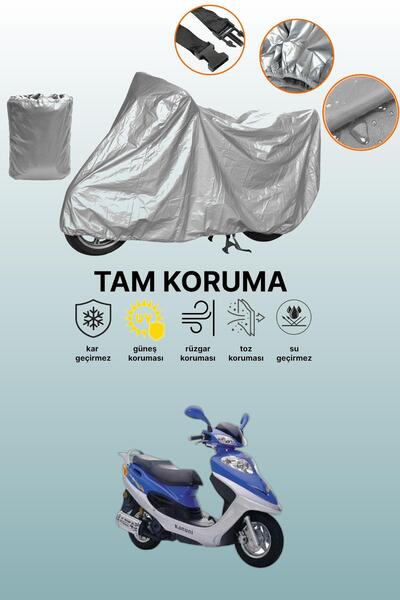 dokaca غطاء دراجة نارية رمادي متوافق مع كانوني تريكس 125، غطاء واقي، غطاء للمحرك