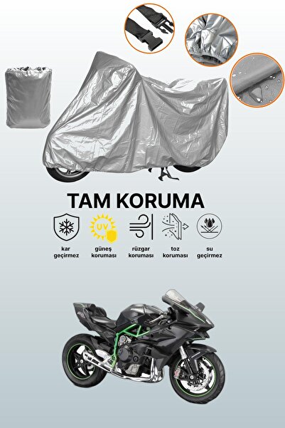 dokaca غطاء دراجة نارية رمادي متوافق مع كاواساكي نينجا H2، غطاء واقي، غطاء لل...