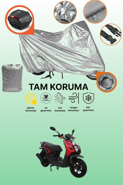 dokaca Gray Tail Bag and Lock Compatible Mondial 150 Argent Compatible Motorc...