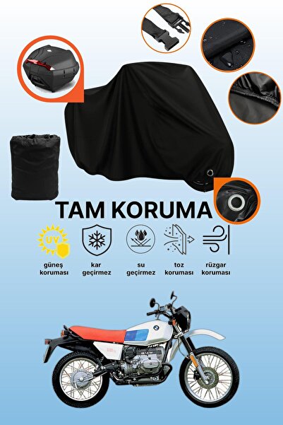 dokaca Black Rear Bag and Lock Compatible Bmw R 80 Gs Compatible Motorcycle T...