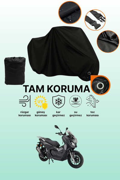 dokaca Kanuni Seha 125 Compatible Motorcycle Tarpaulin Compatible with Black ...