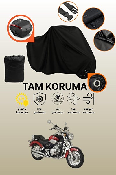dokaca Black Lock and Tail Bag Compatible Kanuni Tiger 250 Compatible Motorcy...