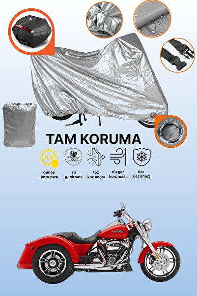 dokaca حقيبة خلفية وقفل باللون الرمادي متوافقة مع قماش الدراجات النارية المتو...