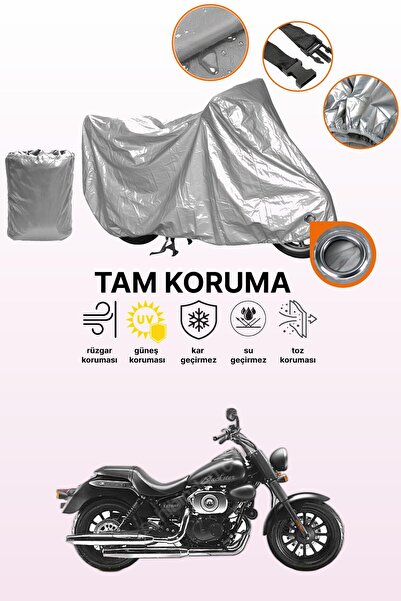 dokaca Gray Lock Compatible Rks Blackster 250I Compatible Motorcycle Cover, P...