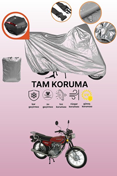 dokaca Gray Rear Bag Compatible Mondial 125 Agk Compatible Motorcycle Cover, ...