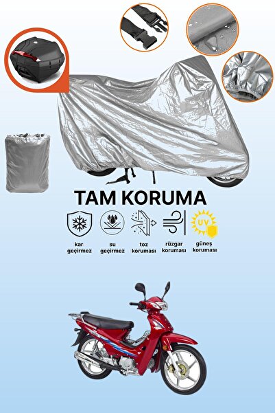 dokaca Gray Rear Bag Compatible with Kanuni Cup 100 S Compatible Motorcycle C...