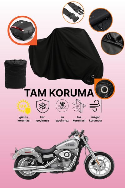 dokaca حقيبة خلفية وقفل أسود متوافقة مع دراجة هارلي ديفيدسون داينا سوبر جلايد...