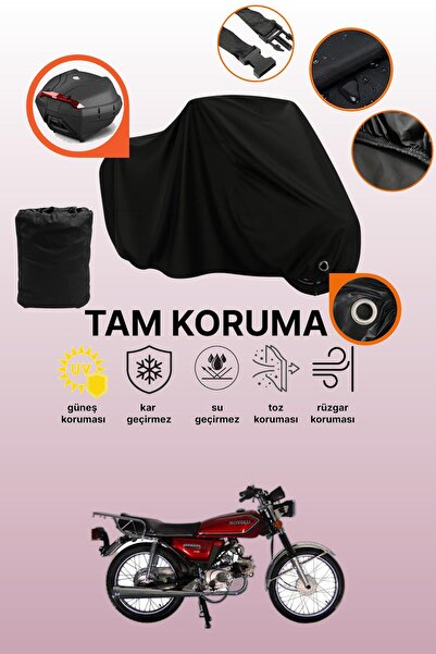 dokaca Black Lock and Tail Bag Compatible Mondial 100 Ugk Compatible Motorcyc...