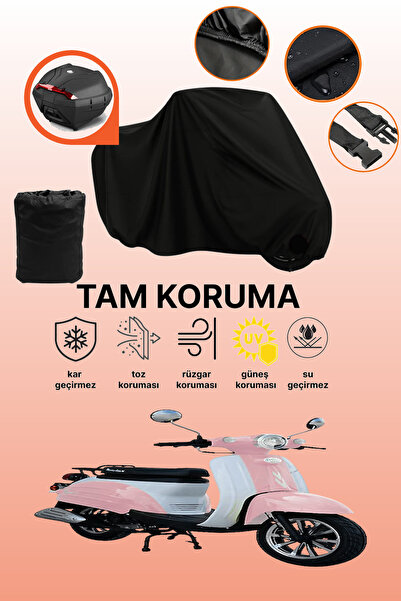 dokaca Black Rear Bag Compatible Motolux Vintage 50 Compatible Motorcycle Can...