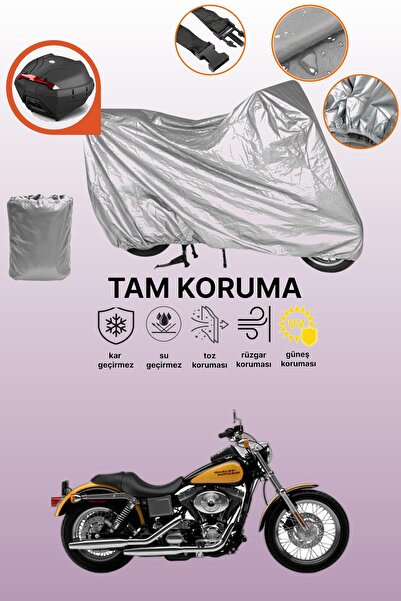 dokaca حقيبة خلفية رمادية متوافقة مع هارلي ديفيدسون داينا لو رايدر FXDLI، غطا...