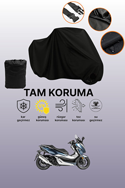 dokaca Siyah Honda Forza 250 Uyumlu Motor Branda, Koruyucu Örtü, Motosiklet B...