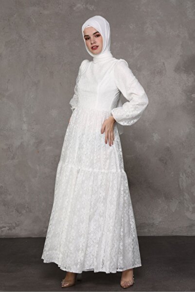 Asees Δαντελένιο φόρεμα χιτζάμπ με λεπτομέρειες