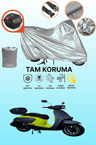 dokaca حقيبة خلفية رمادية متوافقة مع موتولوكس ماكياتو 125، غطاء واقي للدراجة ...