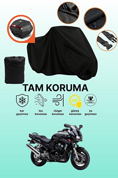 dokaca حقيبة خلفية سوداء متوافقة مع ياماها FZS600، غطاء دراجة نارية متوافق، غ...
