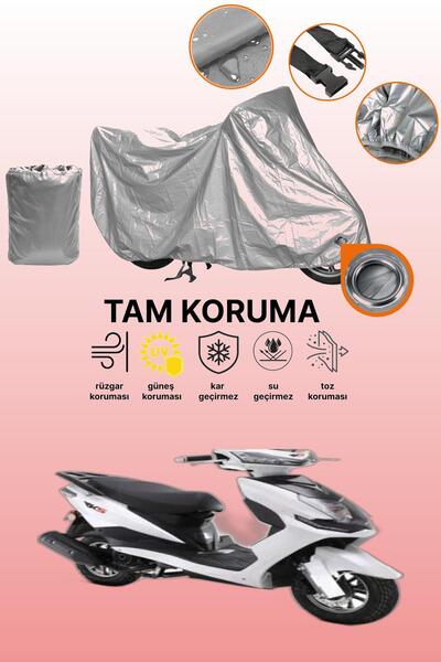 dokaca Gray Lock Compatible Rks Pesaro 125 Compatible Motorcycle Cover, Prote...