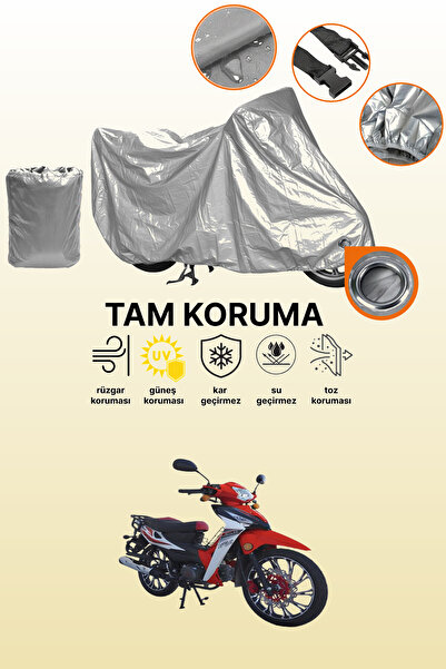 dokaca Gray Lock Compatible Motolux Africa Wolf Compatible Motorcycle Cover, Protective Cover
