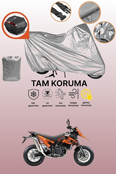 dokaca حقيبة خلفية رمادية متوافقة مع KTM 690 Supermoto، غطاء واقي للدراجة الن...