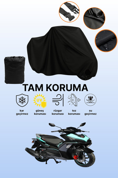 dokaca Black Motolux Ist 34 Compatible Motorcycle Cover, Protective Cover, Mo...
