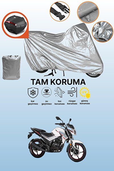 dokaca Gray Rear Bag Compatible Rks Titanium 220 Compatible Motorcycle Cover,...
