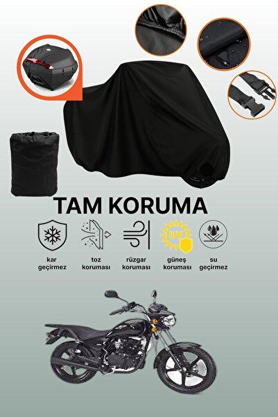 dokaca Black Rear Bag Compatible Kanuni Terry Compatible Motorcycle Tarpaulin...